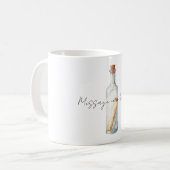 Nachricht in einer Flasche Kaffeetasse (Vorderseite Links)