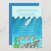 Nachricht in einer Flasche Post Hochzeitsfeier Ein Einladung (Vorne/Hinten)