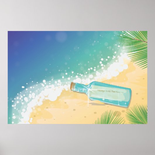 Nachricht in einer Flasche Poster (Vorne)