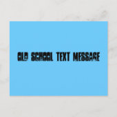 Nachricht "Old School" Postkarte (Vorderseite)