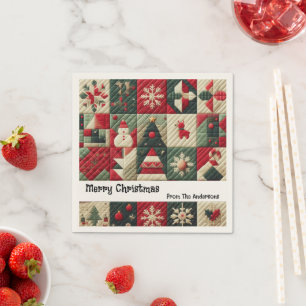 Nachricht "Quilted Christmas Designs" Serviette