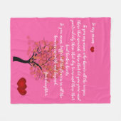 Nachricht Tochter/Mutter-Liebe Fleecedecke (Vorderseite (Horizontal))