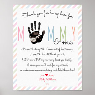 Nachricht von der ultrasound Baby Shower Signatur Poster