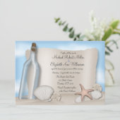 Nachricht von einer Flasche - Einladungen für Hoch (Stehend Vorderseite)