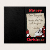 Nachricht von Santa - Nice Version Xmas Cards (Außenseite Aufgefaltet)