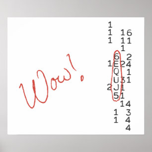 Nachricht "Wow Signal SETI" Poster