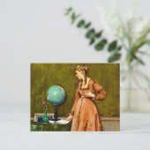 Nachrichten aus dem Ausland von Alfred Stevens Postkarte (Stehend Vorderseite)