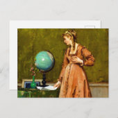 Nachrichten aus dem Ausland von Alfred Stevens Postkarte (Vorne/Hinten)