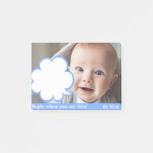 Nachrichten des lustigen Chefs. Post-it-Notizen Post-it Klebezettel