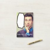 Nachrichten des lustigen Chefs. Post-it-Notizen Post-it Klebezettel (Auf Schreibtisch)