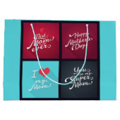 Nachrichten für die Mama Große Geschenktüte (Rückseite)