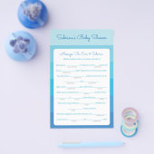 Nachrichten für Eltern, Blue Ombre Baby Shower zu  Flyer (Einzeln)