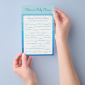 Nachrichten für Eltern, Blue Ombre Baby Shower zu  Flyer (Handgriff)