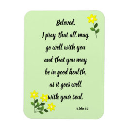 Nachrichten für Geliebte 3 John 1:2 Foto Magnet