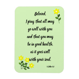 Nachrichten für Geliebte 3 John 1:2 Foto Magnet