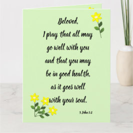 Nachrichten für Geliebte 3 John 1:2 Grußkarte Karte
