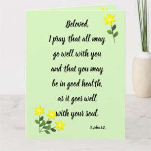 Nachrichten für Geliebte 3 John 1:2 Grußkarte Karte