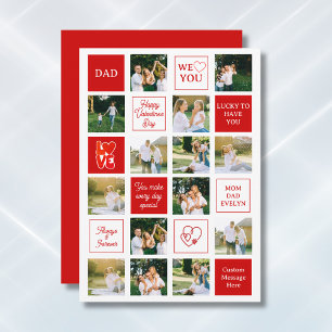 Nachrichten für Papa 14 Foto-Collage Valentinstag Feiertagskarte