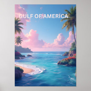 Nachrichten Golf von Amerika in Pastellfarben Poster