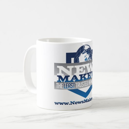 Nachrichten-Make-uplogo-Tasse Kaffeetasse (Vorderseite Links)