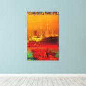 Nachrichten Maritimes Vintag PosterEurope Leinwanddruck (Insitu (Holzboden))