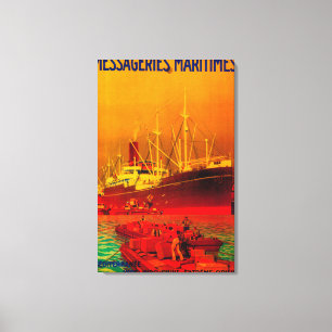 Nachrichten Maritimes Vintag PosterEurope Leinwanddruck