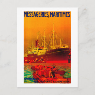 Nachrichten Maritimes Vintag PosterEurope Postkarte