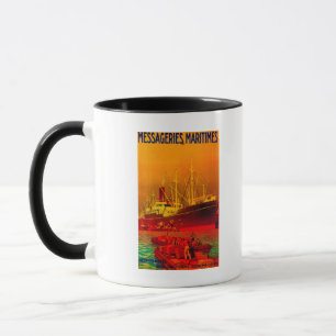 Nachrichten Maritimes Vintag PosterEurope Tasse