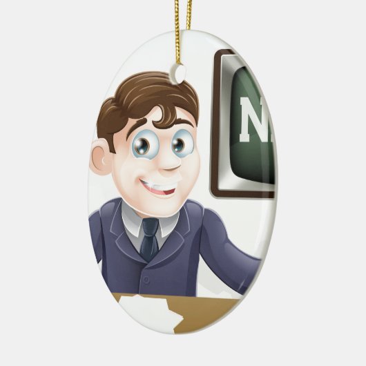 Nachrichtenankermann Keramikornament (Links)