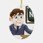 Nachrichtenankermann Keramikornament (Vorne)