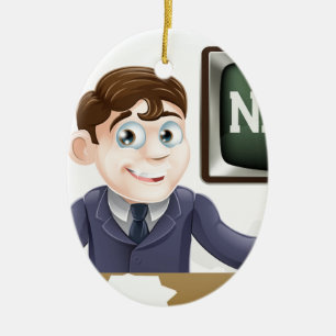 Nachrichtenmoderator Keramikornament