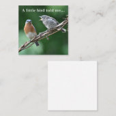 Nachrichtennotecard Mitteilungskarte (Vorne/Hinten)