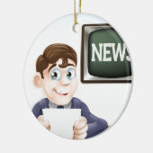 Nachrichtenreporter Keramikornament (Links)