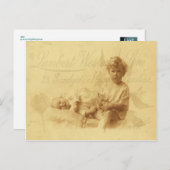 Nachschlagen der Baby Postkarte (Vorne/Hinten)