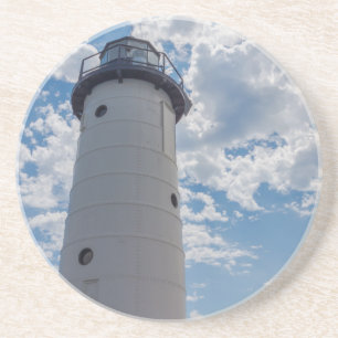 Nachschlagen des Leuchtturms Manistee Sandstein Untersetzer