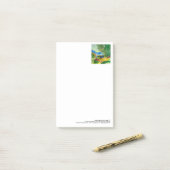 Nachsinnen über der großen Post-Itanmerkungen des Post-it Klebezettel (Auf Schreibtisch)