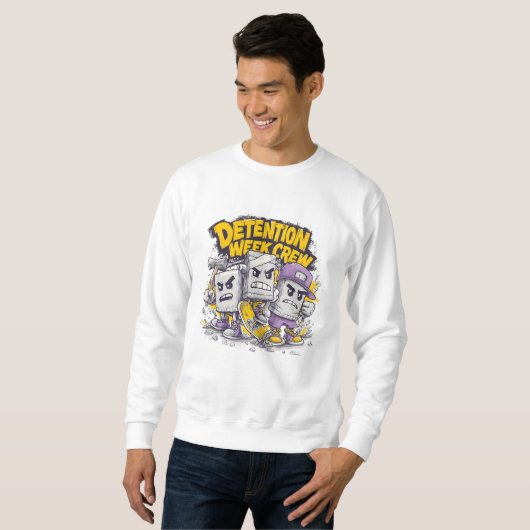 Nachsitzen Woche Crew – Lustiger Schulhumor Straße Sweatshirt (Vorne ganz)
