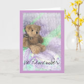 Nachsorge für Teddybären Karte (Gelbe Blume)