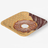 Nachspeise, Donut Choco-Glasur, geschmolzene Schok Pappteller (Gewinkelt)