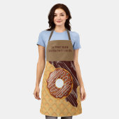 Nachspeise,Donut Choco-Glasur, geschmolzene Schoko Schürze (Getragen)