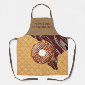 Nachspeise,Donut Choco-Glasur, geschmolzene Schoko Schürze (Vorderseite)
