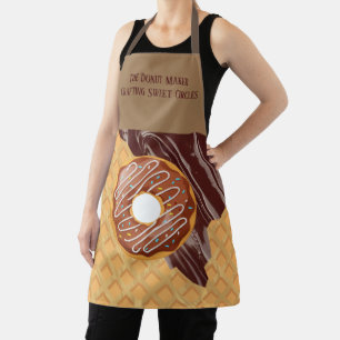 Nachspeise,Donut Choco-Glasur, geschmolzene Schoko Schürze