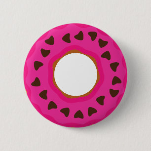 Nachspeise,Donut,Donut mit Glasur und Schokolade Button