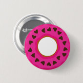 Nachspeise,Donut,Donut mit Glasur und Schokolade Button (Vorne & Hinten)