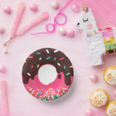 Nachspeise, Regenbogen-Sprinkle-Donut, Doughnut Pappteller (Party)