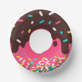 Nachspeise, Regenbogen-Sprinkle-Donut, Doughnut Pappteller (Vorderseite)