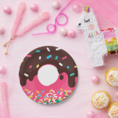 Nachspeise, Regenbogen-Sprinkle-Donut, Doughnut Pappteller (Party)