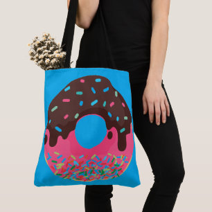 Nachspeise, Regenbogen-Sprinkle-Donut, Doughnut Tasche