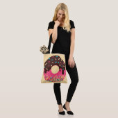 Nachspeise, Regenbogen-Sprinkle-Donut, Doughnut Tasche (Am Model)
