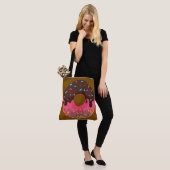 Nachspeise, Regenbogen-Sprinkle-Donut, Doughnut Tasche (Am Model)